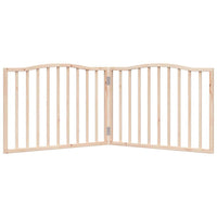Cancello di sicurezza per cani animali domestici pieghevole 2 ante 160 cm legno di pioppo marrone 02_0023040