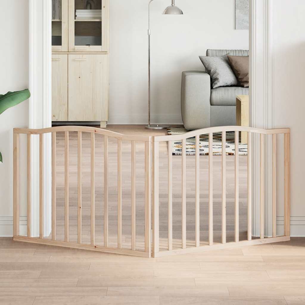 vidaXL Cancello per Cani Pieghevole 2 Pannelli 160 cm Legno di Pioppo