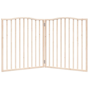 Cancello per Cani Pieghevole 2 Pannelli 160 cm Legno di Pioppo 352210