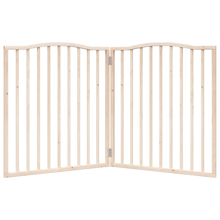 Cancello per Cani Pieghevole 2 Pannelli 160 cm Legno di Pioppo 352210