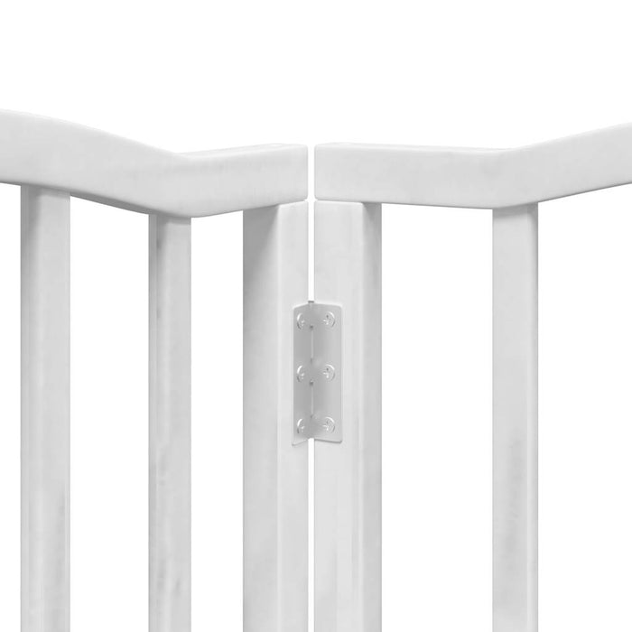 Cancelletto di sicurezza per cani e gatti 6 pannelli in legno di pioppo bianco 02_0023354
