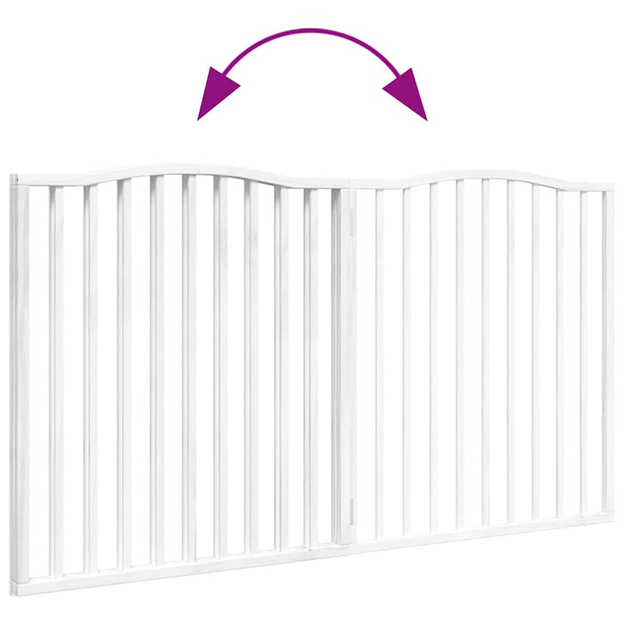 vidaXL Cancello per Cani Pieghevole 2 Pannelli Bianco 160 cm Pioppo