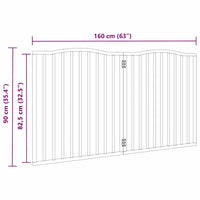 vidaXL Cancello per Cani Pieghevole 2 Pannelli Bianco 160 cm Pioppo