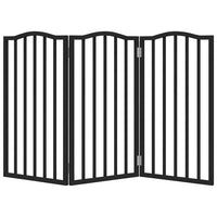 Cancelletto di sicurezza pieghevole per cani a 3 pannelli in legno di pioppo nero 02_0023091