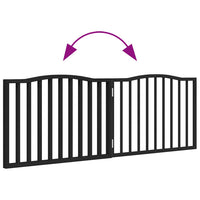 Cancelletto di sicurezza pieghevole per cani a 2 pannelli in legno di pioppo nero 02_0023061