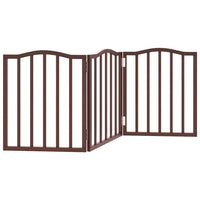 vidaXL Cancello Cani Pieghevole 3 Pannelli Rovere Marrone 150cm Pioppo