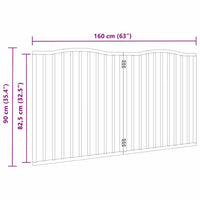 vidaXL Cancello Cani Pieghevole 2 Pannelli Marrone 160cm Legno Pioppo