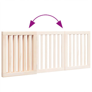 vidaXL Cancello per Cani Pieghevole 3 Pannelli 150 cm Legno di Pioppo