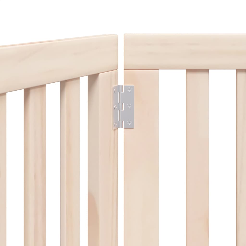 Cancelletto per cani pieghevole a 3 pannelli 150 cm in legno di pioppo 352236