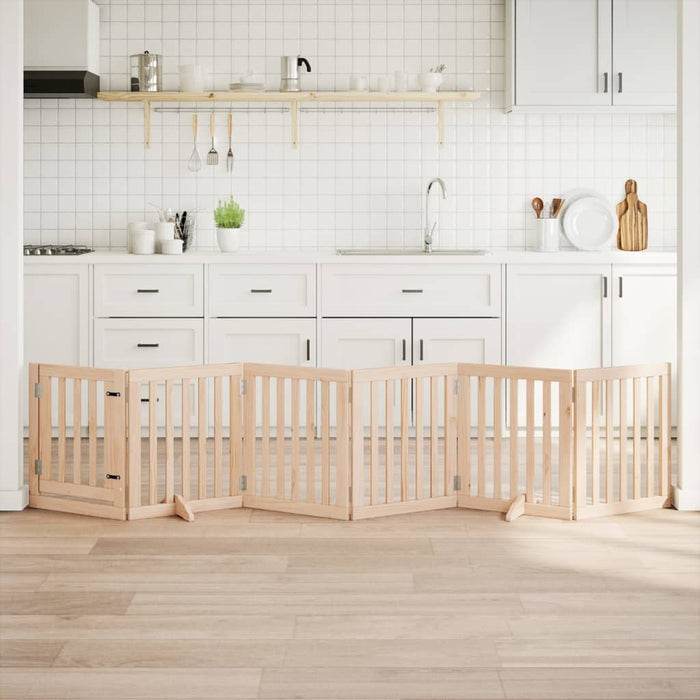 vidaXL Cancello per Cani Pieghevole 6 Pannelli 300 cm Legno di Pioppo