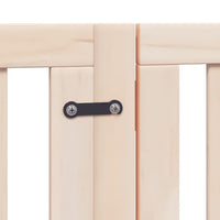 Cancelletto per cani con porta pieghevole 6 pannelli 300 cm in legno di pioppo 352239