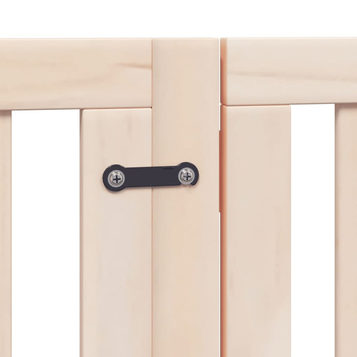 Cancelletto per cani con porta pieghevole 6 pannelli 300 cm in legno di pioppo 352239