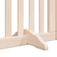 Cancelletto per cani con porta pieghevole 6 pannelli 300 cm in legno di pioppo 352239