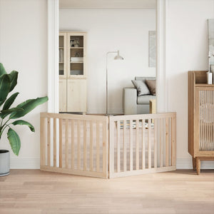 Cancelletto per cani pieghevole 2 pannelli 160 cm in legno di pioppo 352240