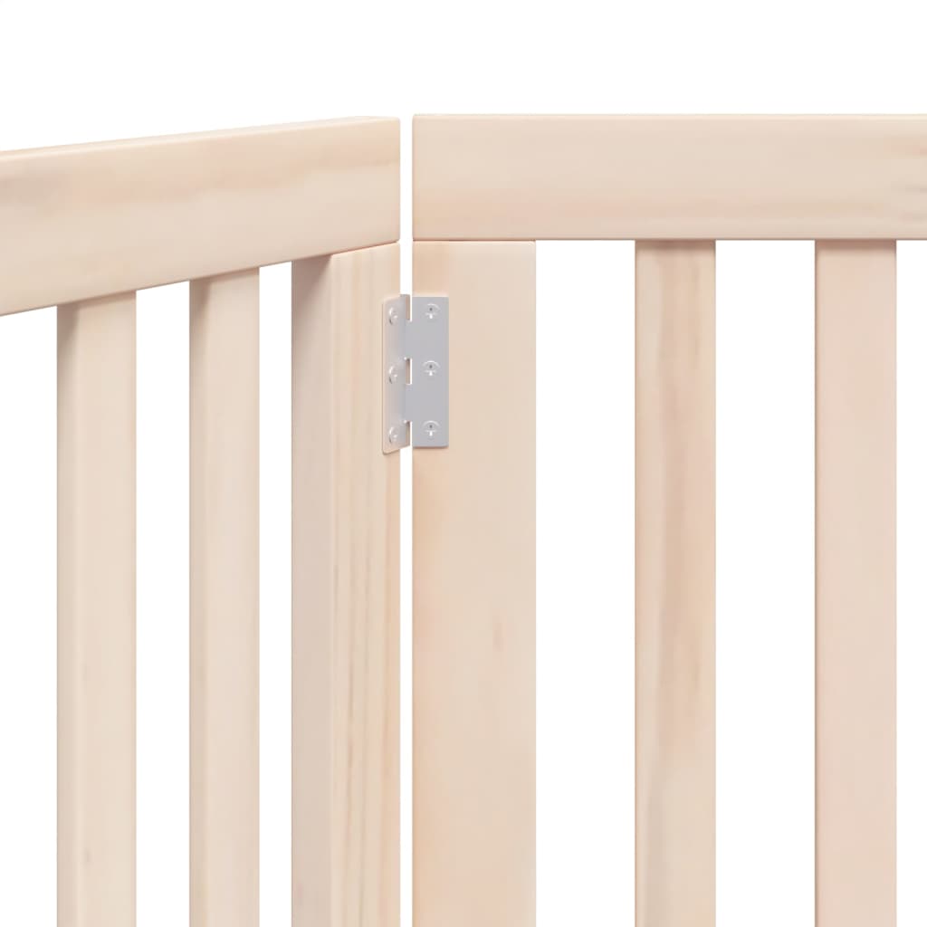 Cancelletto per cani pieghevole 2 pannelli 160 cm in legno di pioppo 352240