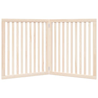 Cancello per Cani Pieghevole 2 Pannelli 160 cm Legno di Pioppo 352242