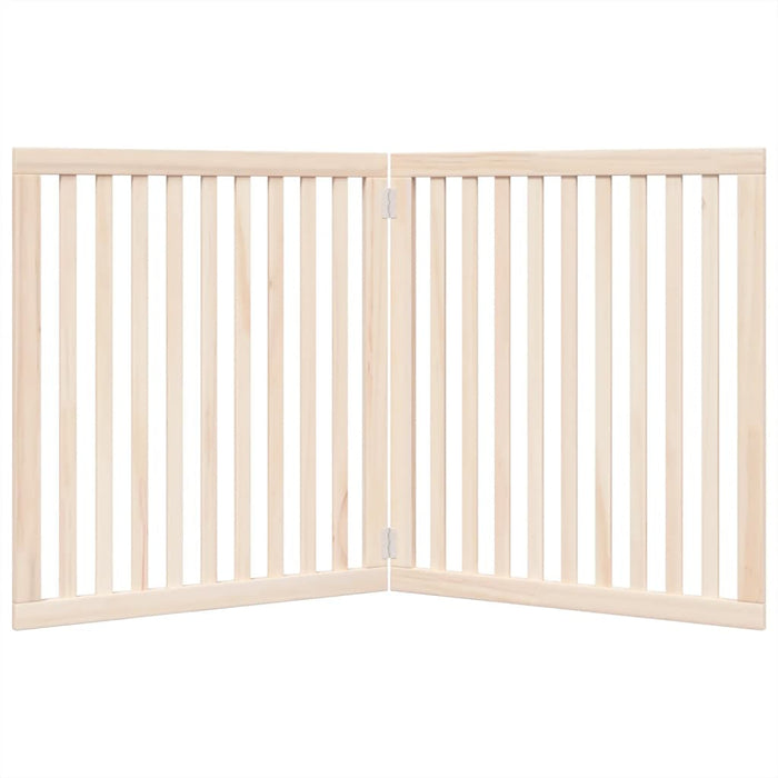 Cancello per Cani Pieghevole 2 Pannelli 160 cm Legno di Pioppo 352242