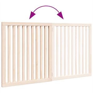 Cancello per Cani Pieghevole 2 Pannelli 160 cm Legno di Pioppo 352242
