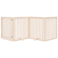 vidaXL Cancello per Cani con Porta Pieghevole 4 Pannelli 320 cm Pioppo