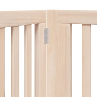 Cancello per Cani con Porta Pieghevole 4 Pannelli 320 cm Pioppo 352243
