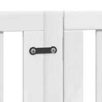 vidaXL Cancello Cani Porta Pieghevole Bianco 6 Pannelli 300 cm Pioppo
