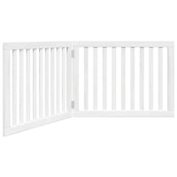 vidaXL Cancello per Cani Pieghevole 2 Pannelli Bianco 160 cm Pioppo