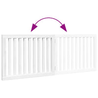 vidaXL Cancello per Cani Pieghevole 2 Pannelli Bianco 160 cm Pioppo