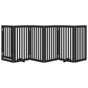 vidaXL Cancello per Cani Porta Pieghevole Nero 6 Pannelli 300cm Pioppo