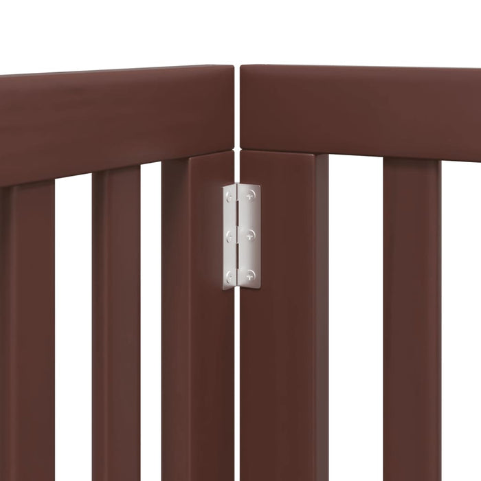 vidaXL Cancello Cani Porta Pieghevole Marrone 6 Pannelli 300cm Pioppo