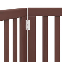 Cancello di sicurezza per cani animali domestici pieghevole 2 ante 160 cm legno di pioppo marrone 02_0023044
