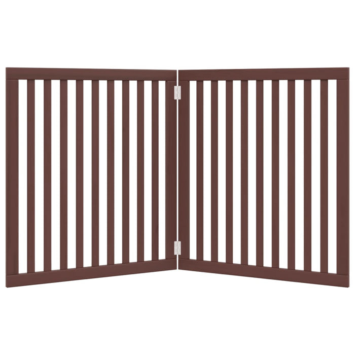 Cancelletto di sicurezza per cani animali domestici pieghevole 2 ante 160 cm legno di pioppo marrone 02_0023043