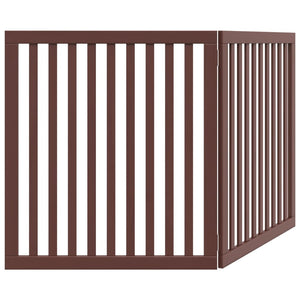 Cancelletto di sicurezza per cani animali domestici pieghevole 2 ante 160 cm legno di pioppo marrone 02_0023043