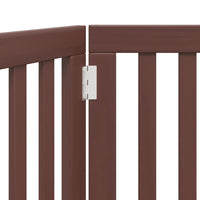 Cancelletto di sicurezza per cani animali domestici pieghevole 2 ante 160 cm legno di pioppo marrone 02_0023043