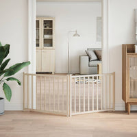 vidaXL Cancello per Cani Pieghevole 2 Pannelli 160 cm Massello Abete