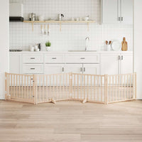 vidaXL Cancello Cani Porta Pieghevole 4 Pannelli 320 cm Massello Abete