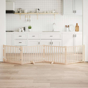 vidaXL Cancello Cani Porta Pieghevole 4 Pannelli 320 cm Massello Abete