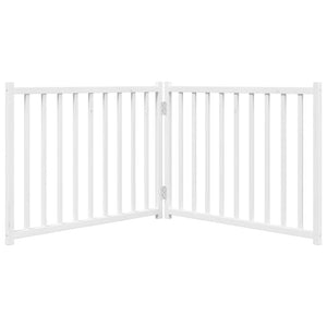 Cancello di sicurezza per cani animali domestici pieghevole 2 ante 160 cm in legno massello di abete bianco 02_0023049