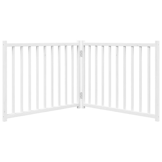 Cancello di sicurezza per cani animali domestici pieghevole 2 ante 160 cm in legno massello di abete bianco 02_0023049