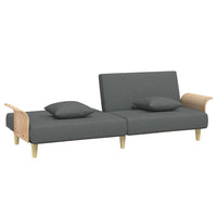 Divano Letto con Braccioli-Sofa Letto-Daybed Grigio Scuro in Tessuto 584852