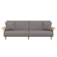 Divano Letto con Braccioli Tortora in Tessuto 351848