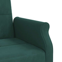 Divano Letto con Cuscini Verde Scuro in Velluto 351859