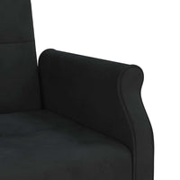 Divano Letto con Cuscini Nero in Velluto 351861