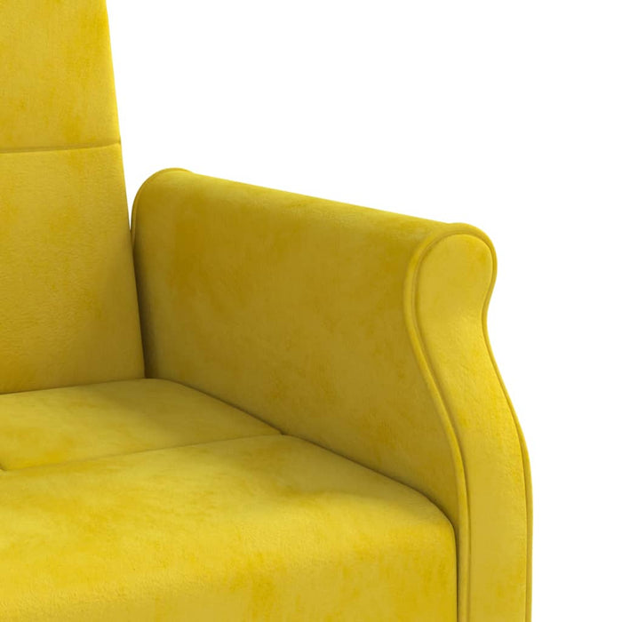 Divano Letto con Cuscini Giallo in Velluto 351862