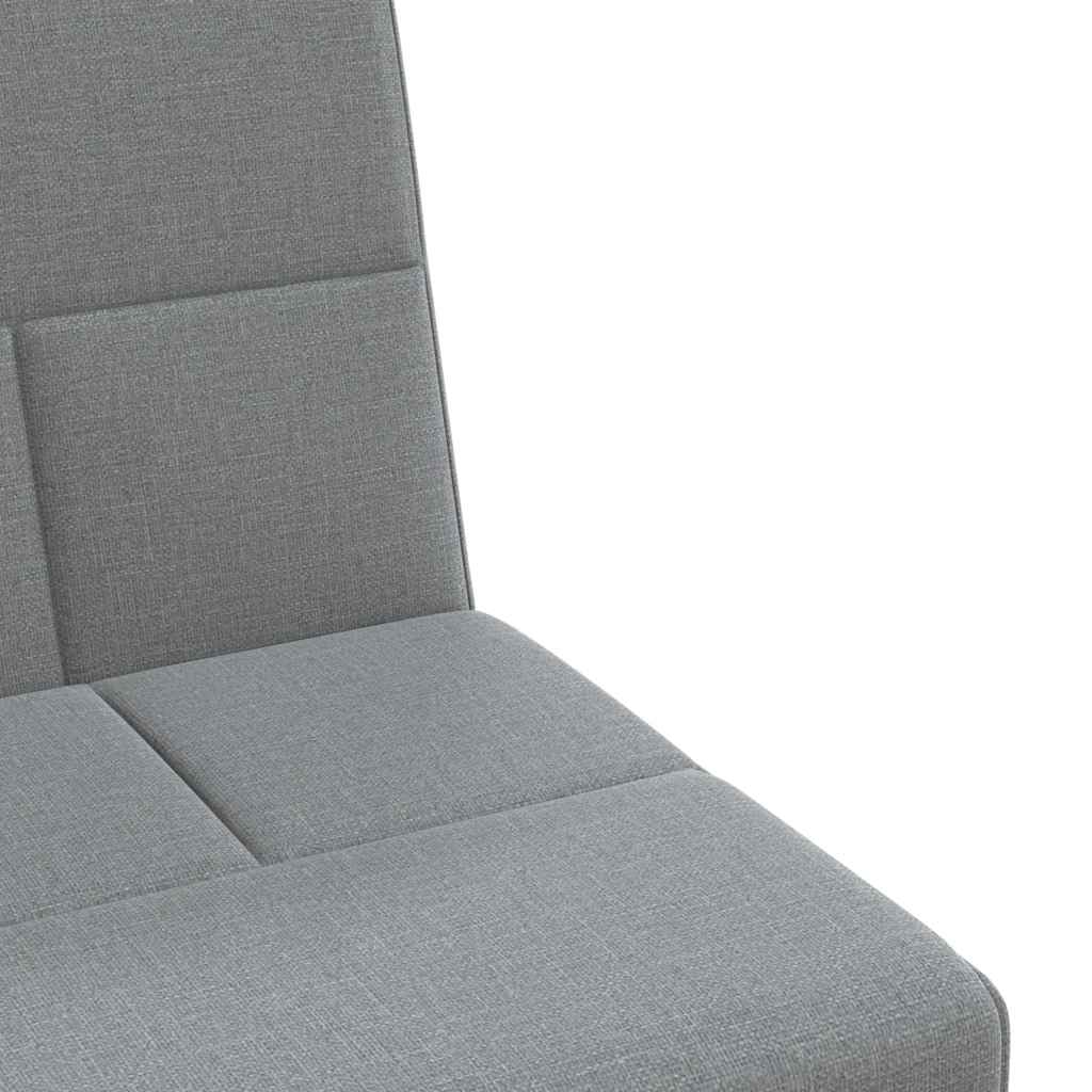 Divano Letto con Portabicchieri in Tessuto Grigio Chiaro 351863