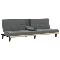 Divano Letto con Portabicchieri-Sofa Letto-Daybed in Tessuto Grigio Scuro