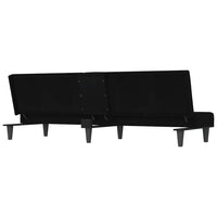 Divano Letto con Portabicchieri-Sofa Letto-Daybed in Tessuto Nero