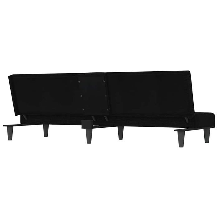 Divano Letto con Portabicchieri-Sofa Letto-Daybed in Tessuto Nero