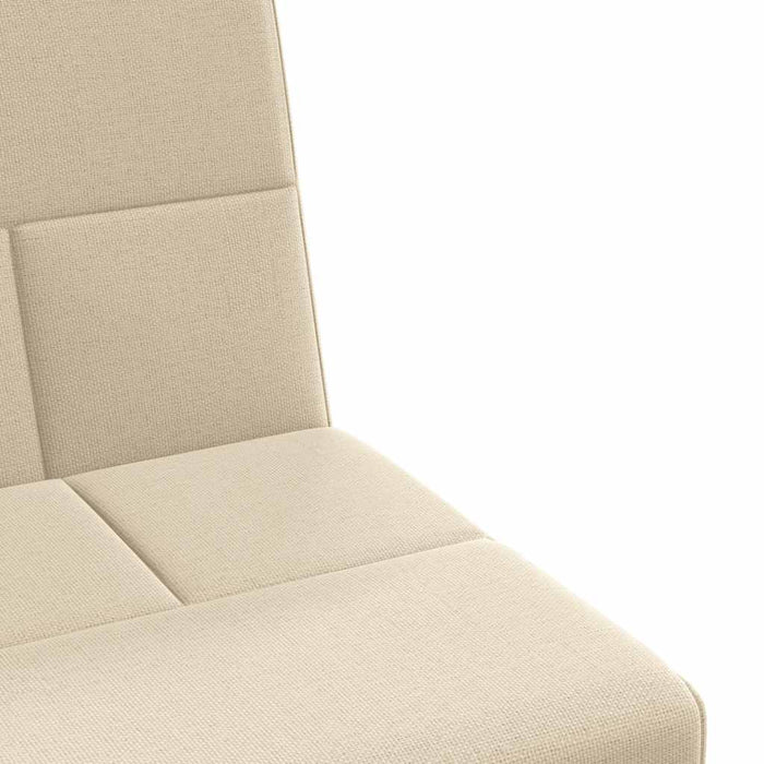Divano Letto con Portabicchieri in Tessuto Crema 351866
