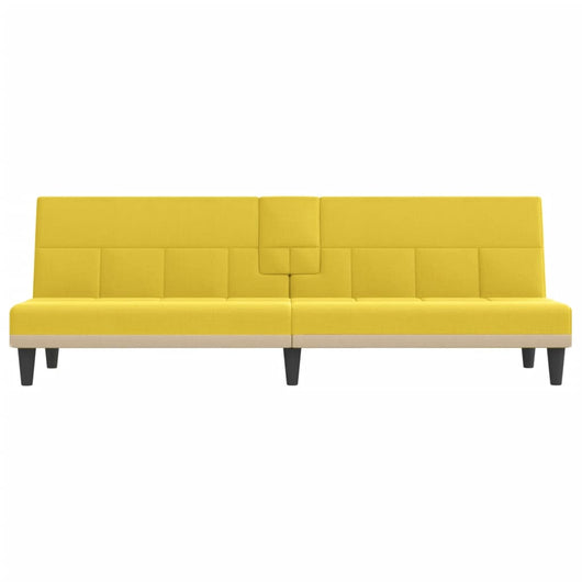 Divano letto con portabicchieri tessuto giallo chiaro 02_0019257