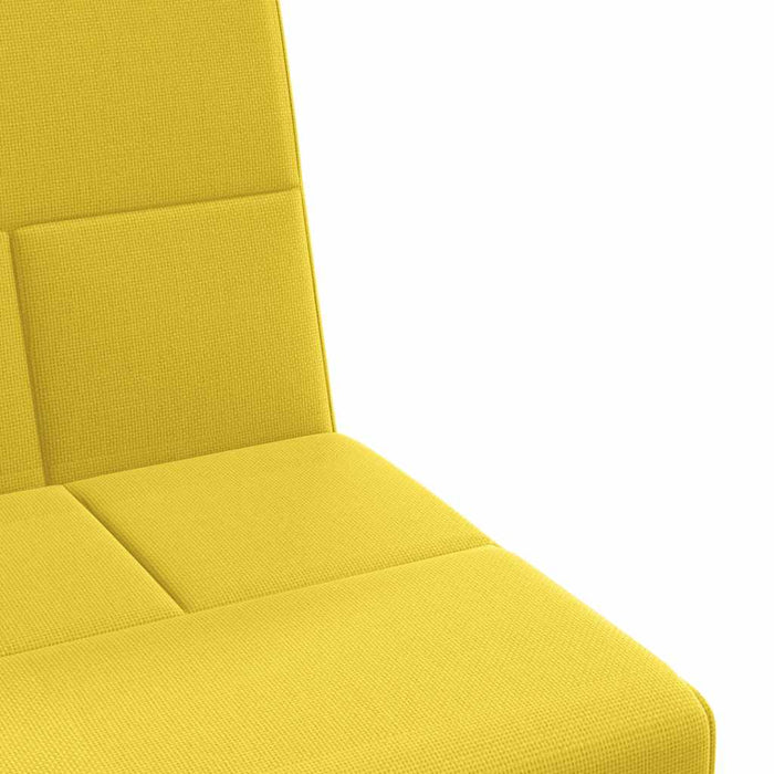 Divano Letto con Portabicchieri in Tessuto Giallo Chiaro 351867